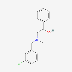molecular formula C16H18ClNO B5221847 2-[(3-chlorobenzyl)(methyl)amino]-1-phenylethanol 