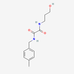 molecular formula C13H18N2O3 B5221854 N-(3-hydroxypropyl)-N'-(4-methylbenzyl)ethanediamide 