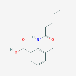 molecular formula C13H17NO3 B5221860 3-methyl-2-(pentanoylamino)benzoic acid 