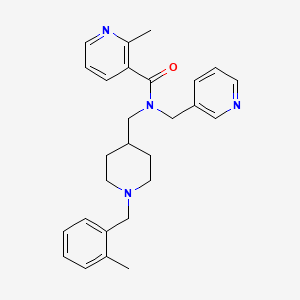 2-methyl-N-{[1-(2-methylbenzyl)-4-piperidinyl]methyl}-N-(3-pyridinylmethyl)nicotinamide
