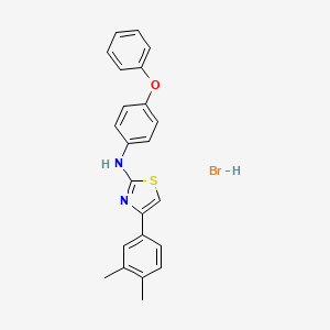 4-(3,4-dimethylphenyl)-N-(4-phenoxyphenyl)-1,3-thiazol-2-amine hydrobromide