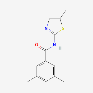 molecular formula C13H14N2OS B5221895 3,5-dimethyl-N-(5-methyl-1,3-thiazol-2-yl)benzamide 