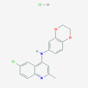 6-chloro-N-(2,3-dihydro-1,4-benzodioxin-6-yl)-2-methyl-4-quinolinamine hydrochloride