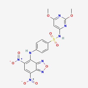 molecular formula C18H14N8O9S B5221939 N-(2,6-dimethoxy-4-pyrimidinyl)-4-[(5,7-dinitro-2,1,3-benzoxadiazol-4-yl)amino]benzenesulfonamide 
