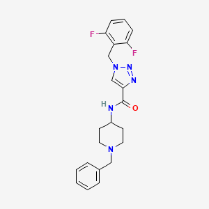 molecular formula C22H23F2N5O B5221956 N-(1-benzyl-4-piperidinyl)-1-(2,6-difluorobenzyl)-1H-1,2,3-triazole-4-carboxamide 