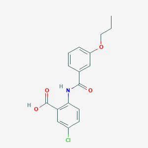 molecular formula C17H16ClNO4 B5221965 5-chloro-2-[(3-propoxybenzoyl)amino]benzoic acid 