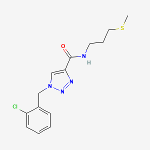 molecular formula C14H17ClN4OS B5221970 1-(2-chlorobenzyl)-N-[3-(methylthio)propyl]-1H-1,2,3-triazole-4-carboxamide 