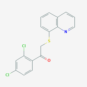 molecular formula C17H11Cl2NOS B5222044 1-(2,4-dichlorophenyl)-2-(8-quinolinylthio)ethanone 