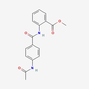 molecular formula C17H16N2O4 B5222085 methyl 2-{[4-(acetylamino)benzoyl]amino}benzoate 