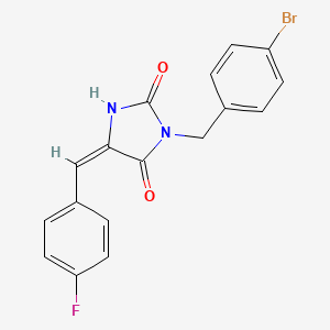 molecular formula C17H12BrFN2O2 B5222095 3-(4-bromobenzyl)-5-(4-fluorobenzylidene)-2,4-imidazolidinedione 