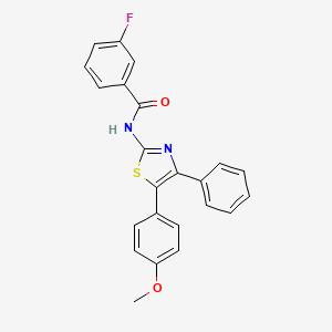 molecular formula C23H17FN2O2S B5222105 3-fluoro-N-[5-(4-methoxyphenyl)-4-phenyl-1,3-thiazol-2-yl]benzamide 