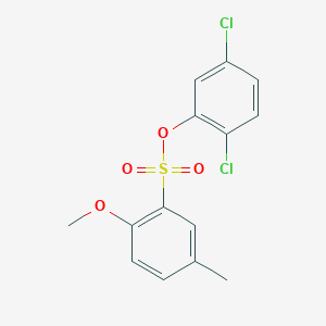 molecular formula C14H12Cl2O4S B5222109 2,5-dichlorophenyl 2-methoxy-5-methylbenzenesulfonate 