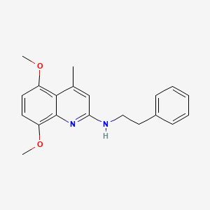molecular formula C20H22N2O2 B5222151 5,8-dimethoxy-4-methyl-N-(2-phenylethyl)-2-quinolinamine 