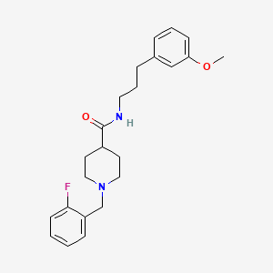 molecular formula C23H29FN2O2 B5222152 1-(2-fluorobenzyl)-N-[3-(3-methoxyphenyl)propyl]-4-piperidinecarboxamide 