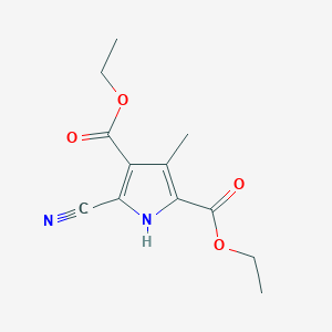 diethyl 5-cyano-3-methyl-1H-pyrrole-2,4-dicarboxylate