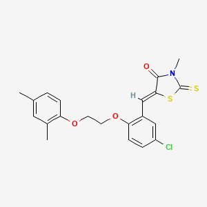 5-{5-chloro-2-[2-(2,4-dimethylphenoxy)ethoxy]benzylidene}-3-methyl-2-thioxo-1,3-thiazolidin-4-one