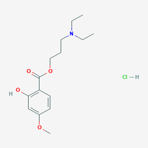 molecular formula C15H24ClNO4 B5222219 3-(diethylamino)propyl 2-hydroxy-4-methoxybenzoate hydrochloride 