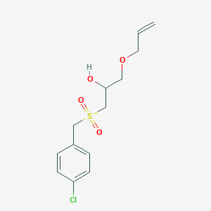 molecular formula C13H17ClO4S B5222242 1-(allyloxy)-3-[(4-chlorobenzyl)sulfonyl]-2-propanol 