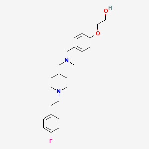 molecular formula C24H33FN2O2 B5222246 2-(4-{[({1-[2-(4-fluorophenyl)ethyl]-4-piperidinyl}methyl)(methyl)amino]methyl}phenoxy)ethanol 