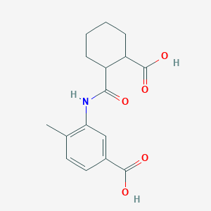 molecular formula C16H19NO5 B5222304 3-{[(2-carboxycyclohexyl)carbonyl]amino}-4-methylbenzoic acid 