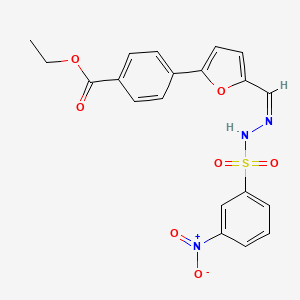 ethyl 4-(5-{2-[(3-nitrophenyl)sulfonyl]carbonohydrazonoyl}-2-furyl)benzoate
