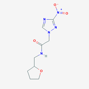 molecular formula C9H13N5O4 B5222331 2-(3-nitro-1H-1,2,4-triazol-1-yl)-N-(tetrahydro-2-furanylmethyl)acetamide 