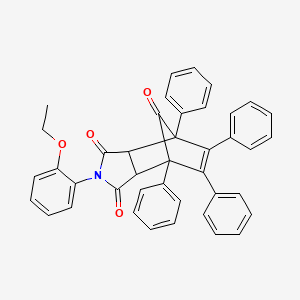 molecular formula C41H31NO4 B5222333 4-(2-ethoxyphenyl)-1,7,8,9-tetraphenyl-4-azatricyclo[5.2.1.0~2,6~]dec-8-ene-3,5,10-trione 
