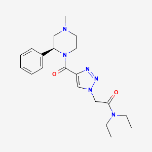 N,N-diethyl-2-(4-{[(2S)-4-methyl-2-phenyl-1-piperazinyl]carbonyl}-1H-1,2,3-triazol-1-yl)acetamide