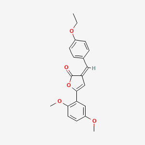 molecular formula C21H20O5 B5222397 5-(2,5-dimethoxyphenyl)-3-(4-ethoxybenzylidene)-2(3H)-furanone 