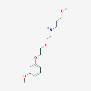molecular formula C15H25NO4 B5222406 3-methoxy-N-{2-[2-(3-methoxyphenoxy)ethoxy]ethyl}-1-propanamine 