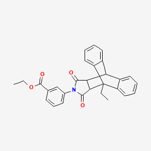 molecular formula C29H25NO4 B5222417 ethyl 3-(1-ethyl-16,18-dioxo-17-azapentacyclo[6.6.5.0~2,7~.0~9,14~.0~15,19~]nonadeca-2,4,6,9,11,13-hexaen-17-yl)benzoate 