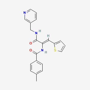 4-methyl-N-[1-{[(3-pyridinylmethyl)amino]carbonyl}-2-(2-thienyl)vinyl]benzamide