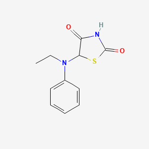 molecular formula C11H12N2O2S B5222438 5-[ethyl(phenyl)amino]-1,3-thiazolidine-2,4-dione CAS No. 308095-61-6