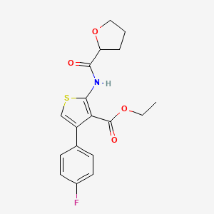 molecular formula C18H18FNO4S B5222445 ethyl 4-(4-fluorophenyl)-2-[(tetrahydro-2-furanylcarbonyl)amino]-3-thiophenecarboxylate 