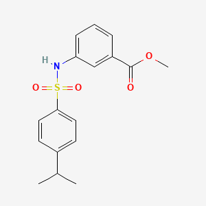 molecular formula C17H19NO4S B5222452 methyl 3-{[(4-isopropylphenyl)sulfonyl]amino}benzoate 