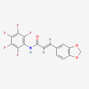 3-(1,3-benzodioxol-5-yl)-N-(pentafluorophenyl)acrylamide