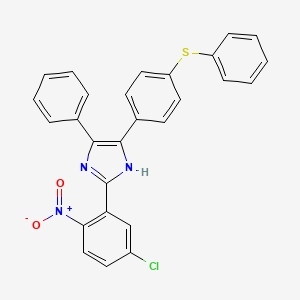 molecular formula C27H18ClN3O2S B5222475 2-(5-chloro-2-nitrophenyl)-4-phenyl-5-[4-(phenylthio)phenyl]-1H-imidazole 