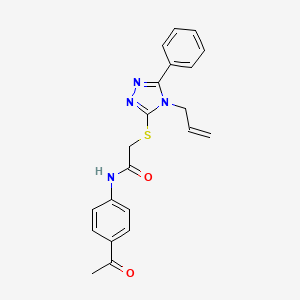 molecular formula C21H20N4O2S B5222497 N-(4-acetylphenyl)-2-[(4-allyl-5-phenyl-4H-1,2,4-triazol-3-yl)thio]acetamide 