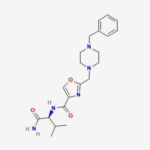 N~2~-({2-[(4-benzyl-1-piperazinyl)methyl]-1,3-oxazol-4-yl}carbonyl)-L-valinamide