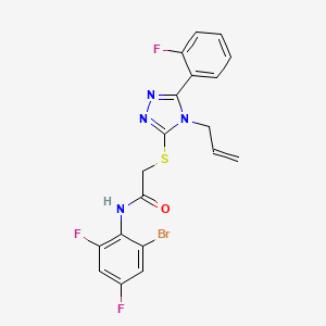 molecular formula C19H14BrF3N4OS B5222544 2-{[4-allyl-5-(2-fluorophenyl)-4H-1,2,4-triazol-3-yl]thio}-N-(2-bromo-4,6-difluorophenyl)acetamide 