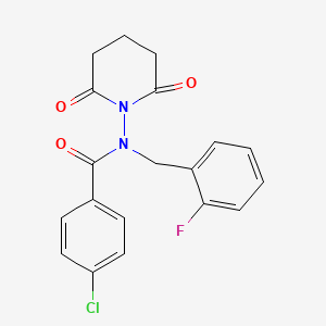 4-chloro-N-(2,6-dioxo-1-piperidinyl)-N-(2-fluorobenzyl)benzamide