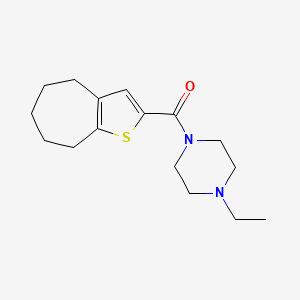 1-ethyl-4-(5,6,7,8-tetrahydro-4H-cyclohepta[b]thien-2-ylcarbonyl)piperazine