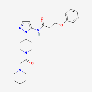 3-phenoxy-N-{1-[1-(1-piperidinylacetyl)-4-piperidinyl]-1H-pyrazol-5-yl}propanamide