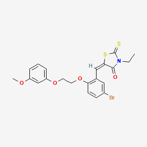 5-{5-bromo-2-[2-(3-methoxyphenoxy)ethoxy]benzylidene}-3-ethyl-2-thioxo-1,3-thiazolidin-4-one