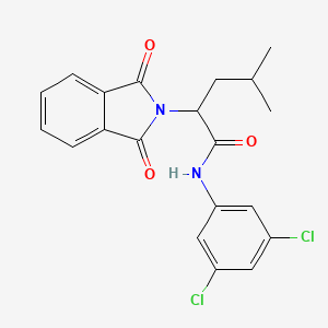 molecular formula C20H18Cl2N2O3 B5222628 N-(3,5-dichlorophenyl)-2-(1,3-dioxo-1,3-dihydro-2H-isoindol-2-yl)-4-methylpentanamide 