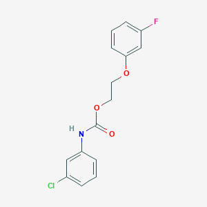 molecular formula C15H13ClFNO3 B5222639 2-(3-fluorophenoxy)ethyl (3-chlorophenyl)carbamate 