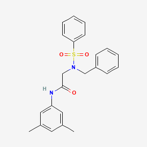 molecular formula C23H24N2O3S B5222643 N~2~-benzyl-N~1~-(3,5-dimethylphenyl)-N~2~-(phenylsulfonyl)glycinamide 