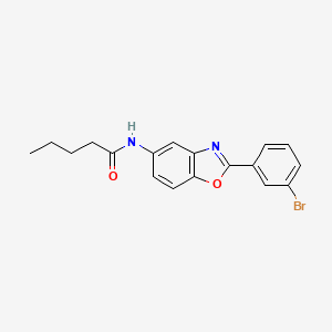 N-[2-(3-bromophenyl)-1,3-benzoxazol-5-yl]pentanamide