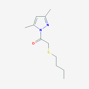 molecular formula C11H18N2OS B5222654 1-[(butylthio)acetyl]-3,5-dimethyl-1H-pyrazole 