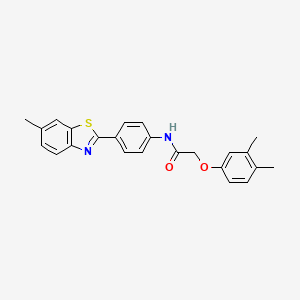 molecular formula C24H22N2O2S B5222655 2-(3,4-dimethylphenoxy)-N-[4-(6-methyl-1,3-benzothiazol-2-yl)phenyl]acetamide 